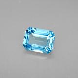 2 carat Swiss Blue Octagon Facet Topaz 8mmx6mm