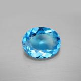 11x9mm Topaz 4ct Oval Facet in Swiss Blue