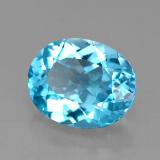 11mm x 9 Topaz 5ct Oval Facet in Swiss Blue