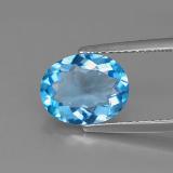 10x8mm Topaz 3ct Oval Facet in Swiss Blue