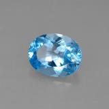 10mm x 8mm Topaz 3ct Oval Facet in Swiss Blue