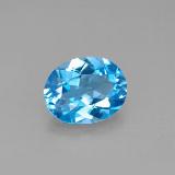 Click for Details 10mm x 8mm Topaz 2.5ct Oval Facet in Swiss Blue