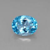 10mm x 8mm Topaz 3ct Oval Facet in Swiss Blue