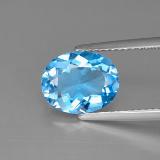 10mm x 8 Topaz 3ct Oval Facet in Swiss Blue