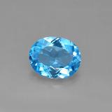 3 carat Swiss Blue Oval Facet Topaz 10mmx8mm