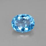 10x8 Topaz 3ct Oval Facet in Swiss Blue