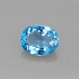 10mm x 8mm Oval Facet Topaz 3ct