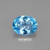 10x8 Topaz 4ct Oval Facet in Swiss Blue