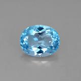 10x8 Topaz 3ct Oval Facet in Swiss Blue