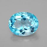 3 carat Swiss Blue Oval Facet Topaz 10mm x 8