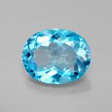 3 carat Swiss Blue Oval Facet Topaz 10x8mm