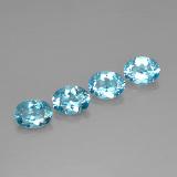 8mm x 6mm Oval Facet Topaz 6ct