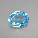 3 carat Swiss Blue Oval Facet Topaz 10.5mmx8.5mm