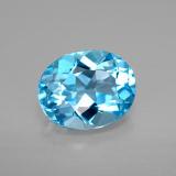 10.5x8.5mm Topaz 4ct Oval Facet in Swiss Blue