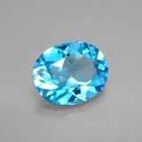 10mm x 8mm Topaz 3ct Oval Facet in Swiss Blue