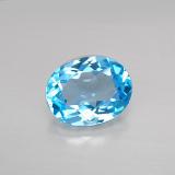 10x8mm Topaz 3ct Oval Facet in Swiss Blue