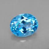 10x8mm Topaz 4ct Oval Facet in Swiss Blue