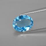 Click for Details 2 ct VVS Oval Facet Topaz 9x7