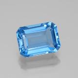 2 carat Swiss Blue Octagon Facet Topaz 8mm x 6mm
