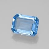 8x6 Topaz 2ct Octagon Facet in Swiss Blue