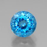 2.5 carat Swiss Blue Round Facet Topaz 8 mm
