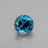 7 mm Topaz 2ct Round Facet in London Blue