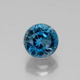 7mm Topaz 2ct Round Facet in London Blue