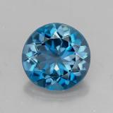3 carat London Blue Round Facet Topaz 9mm