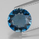 9mm Topaz 2.5ct Round Facet in London Blue