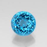8mm Topaz 2.5ct Round Facet in Swiss Blue