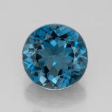 3 carat London Blue Round Facet Topaz 9 mm