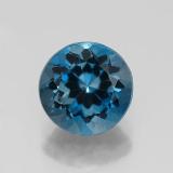 8mm Topaz 2.5ct Round Facet in London Blue