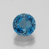 2 carat London Blue Round Facet Topaz 7 mm