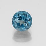 1.5 carat London Blue Round Facet Topaz 6 mm