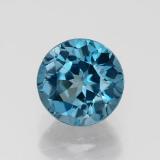 2 carat London Blue Round Facet Topaz 7 mm