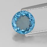1.5 carat London Blue Round Facet Topaz 7mm