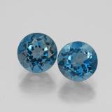 7 mm Topaz 3ct Round Facet in London Blue