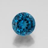 2 carat London Blue Round Facet Topaz 7 mm
