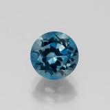 7mm Topaz 2ct Round Facet in London Blue