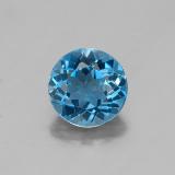 1.5 carat London Blue Round Facet Topaz 6.5mm