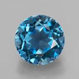 8mm Topaz 3ct Round Facet in London Blue