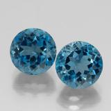 7mm Topaz 4ct Round Facet in London Blue