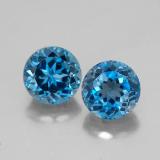 7 mm Round Facet Topaz 4ct