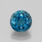 2 carat London Blue Round Facet Topaz 8mm