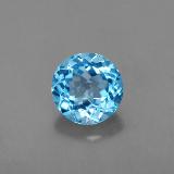 7 mm Topaz 1.5ct Round Facet in Swiss Blue