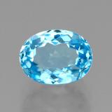 Click for Details 2 ct VVS Oval Facet Topaz 8mm x 6mm