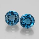 7 mm Topaz 4ct Round Facet in London Blue