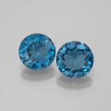 7.5mm Round Facet Topaz 3ct