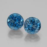 7 mm Round Facet Topaz 4ct