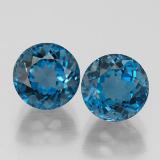 7mm Topaz 4ct Round Facet in London Blue